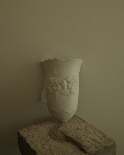 White Ceramic Wall Pocket Vase