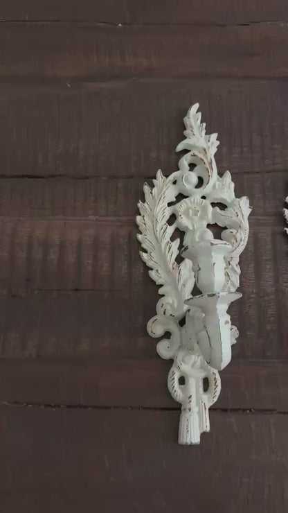 Metal Candle Sconces - Set of 2