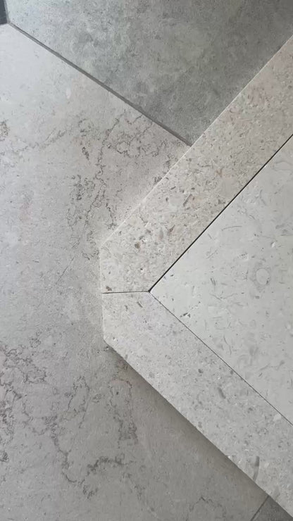 Beige Special Design Marble Tile (Square W/ Picket Border)