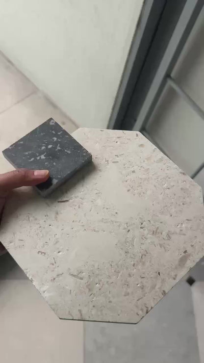 Beige-Black Marble Tile